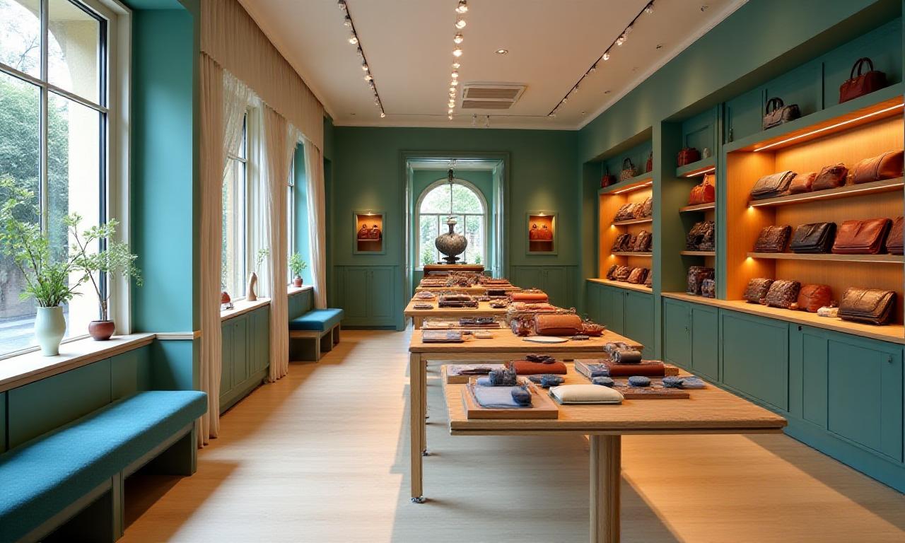Interno della boutique di lusso a Roma